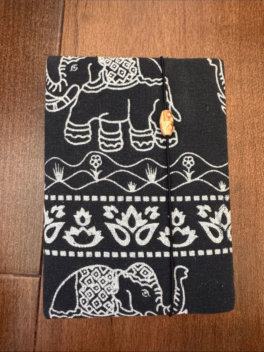 Black & White Elephant-Print Notebook